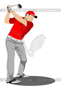 Golf player - royalty-free vector clipart