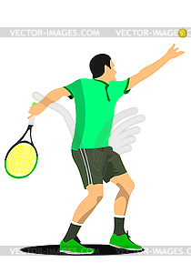 Теннисист NW 0439 - клипарт в векторном формате