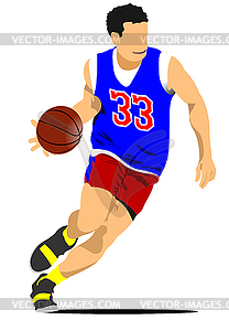 Basketball players - vector image