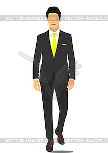 Young handsome man. Businessman - vector image