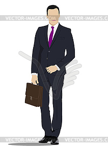 Young handsome man. Businessman - vector clip art