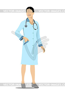 Medical doctor, stethoscope - vector image