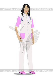 Medical doctor, stethoscope - vector clipart