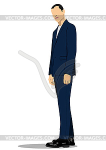 Young handsome man. Businessman - vector clipart