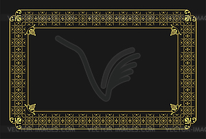 Gold ornament on black  background. Can be used as - vector clipart / vector image