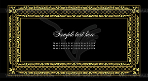 Gold ornament on dark background. Can be used as - vector clipart / vector image