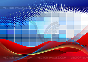 Abstract colored waved 3d background. Vector - vector clip art