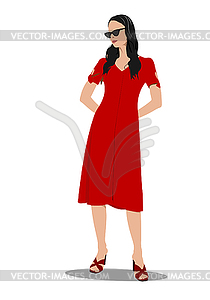 Young fashion women. Girls. 3d vector  illustration - vector image