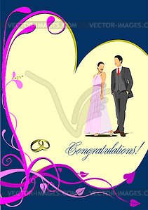 Cover for wedding album. 3d vector illustration - vector clipart