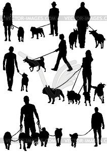 Set of dogs silhouette - vector EPS clipart