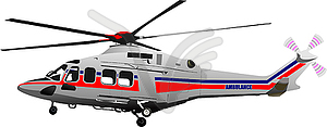 Ambulance  Helicopter. Vector 3d illustration - vector clipart