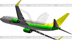 Airplane on the air. Vector 3d illustration - vector clipart
