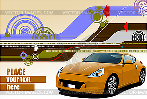 Abstract hi-tech background. Colored vector 3d - vector clip art