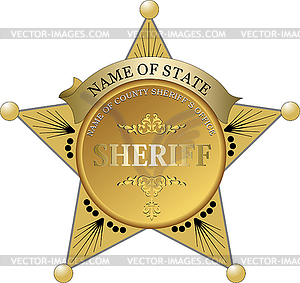 Sheriff`s badge - royalty-free vector clipart