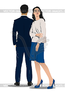 Family conflict and problems in marriage concept - vector clipart / vector image