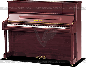Upright piano. 3d - vector image