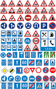 Road sign icons. Traffic signs - vector clipart