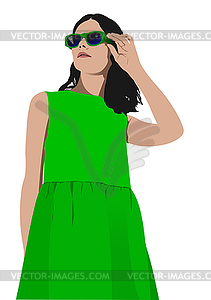 Fashion woman silhouette - vector image