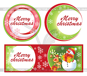 Рождественская открытка и этикетки - изображение в векторе / векторный клипарт