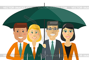 Business team. Cartoon characters - color vector clipart