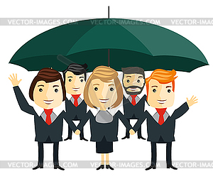 Business team. Cartoon characters - color vector clipart