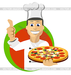 Cartoon Pizza Chef Lion King Hold Pizza Box in Paw 660407 Vector Art at  Vecteezy