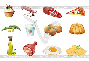 Food icon set, - vector clipart