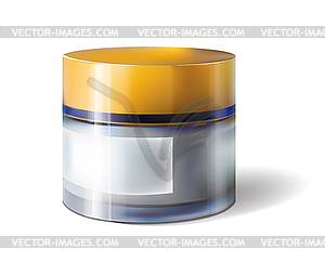 Facial cream glass jar realistic - royalty-free vector clipart