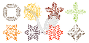 Snowflakes set– stock - vector clip art