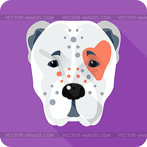 Central Asian Shepherd Dog icon flat design - vector clipart