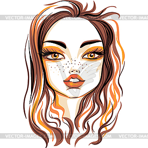 Beautiful fashion girl - vector clipart
