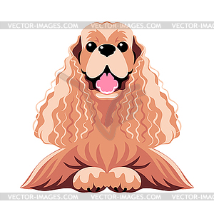 Dog icon flat design - vector clip art