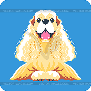 Dog icon flat design - vector image