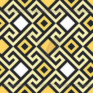 Seamless Greek gold ornament, Meander - vector image