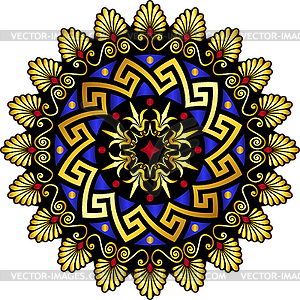 Gold Greek ornament Meander - vector clipart