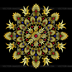 Gold Greek ornament Meander - vector image