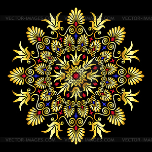 Gold Greek ornament Meander - vector image