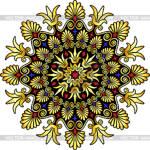 Gold Greek ornament Meander - vector clipart