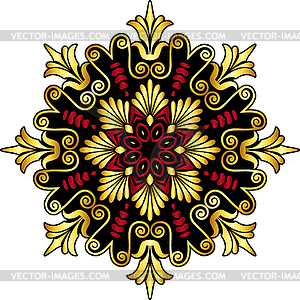 Gold Greek ornament Meander - vector image