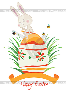 Happy easter rabbit - vector image