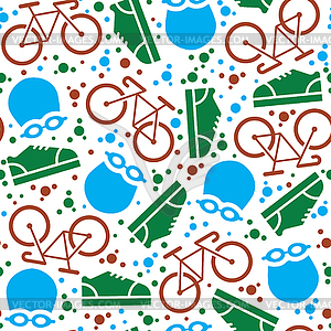 Triathlon sport seamless - vector image