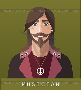 Musician icon - vector clipart