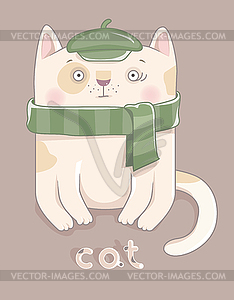 Cartoon cat - vector image