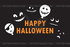 Happy Halloween - background invitation - royalty-free vector clipart