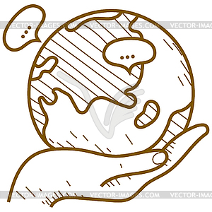 Icon address for design resume in pencil drawing - vector image