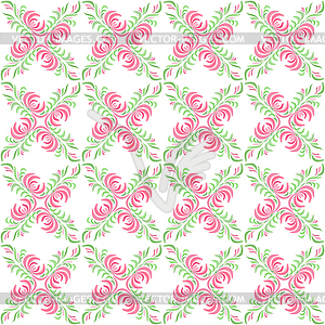 Beautiful seamless spring pattern with flowers - vector image