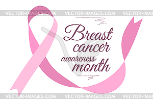 Breast cancer awareness symbol - vector clipart