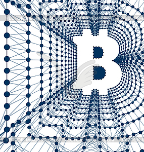 Bitcoin - electronic form of money and innovative - royalty-free vector image