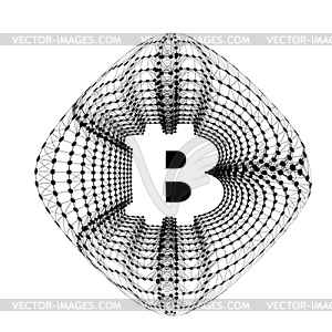 Bitcoin - electronic form of money and innovative - vector clipart