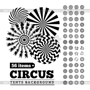 Circus tents backgrounds or circular s for your - vector image